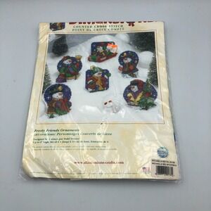 2002 Dimensions Counted Cross Stitch Kit #8686 Frosty Friends Ornaments AS IS